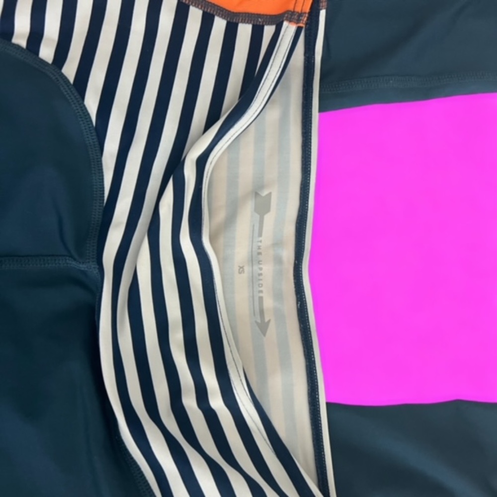 THE UPSIDE | Full length leggings Navy, Orange, White XS - Picture 6 of 6